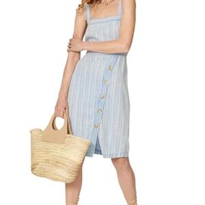 2/$30 BB Dakota Chambray Sleeveless Dress Size 4 Sundress Beach Coastal Cowgirl